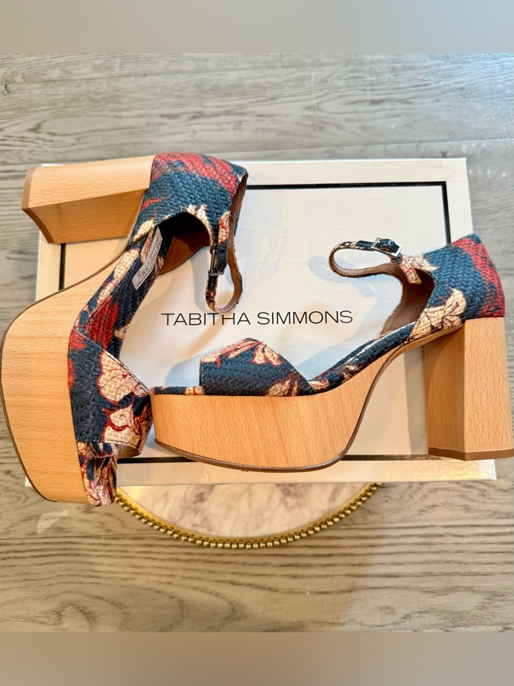 Tabitha Simmons LUXURY DESIGNER Floral Platform Sandals | Sz.EU 37/US 6.5 (NWB) - Picture 3 of 10